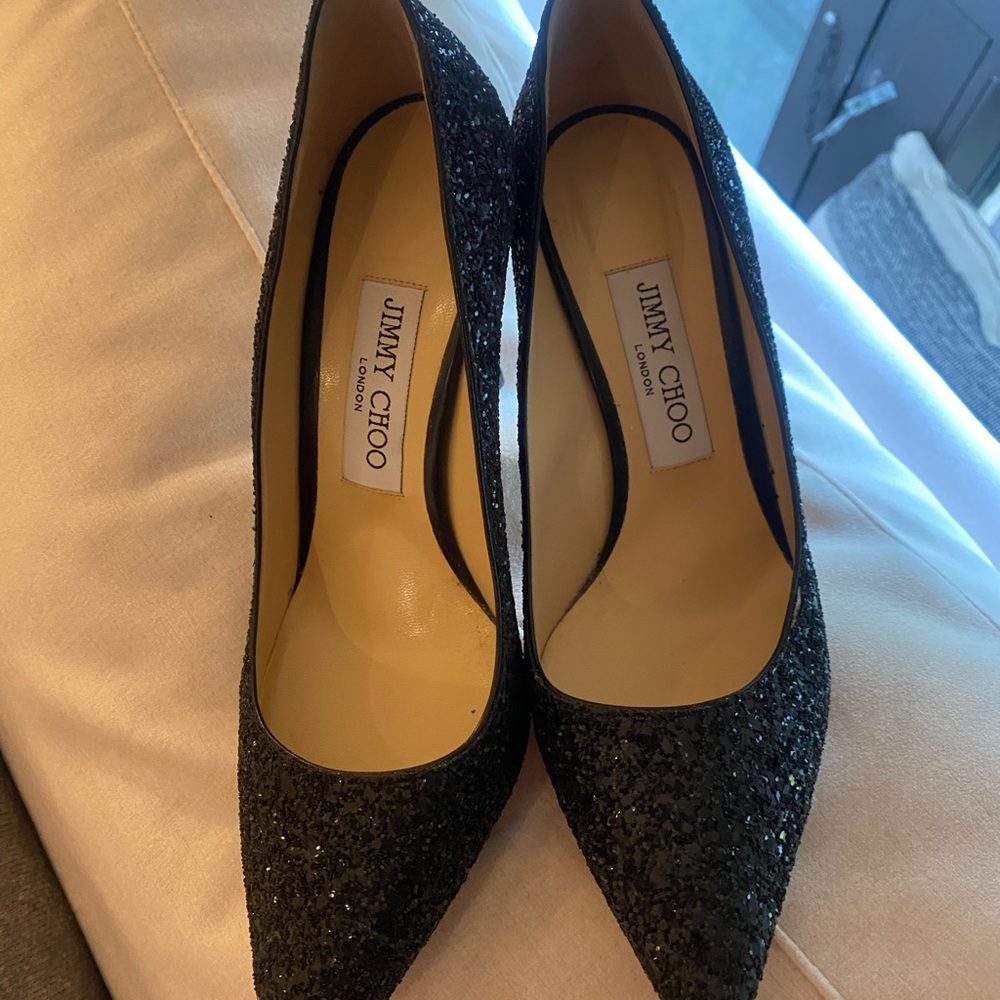 Jimmy Choo Sparkling Black Heels